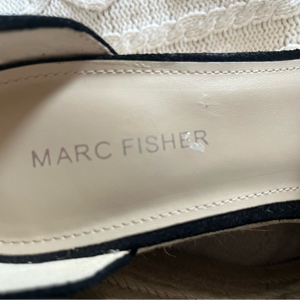 Marc Fisher Black Wedge Espadrilles Women’s Size 9.5 - Picture 12 of 15